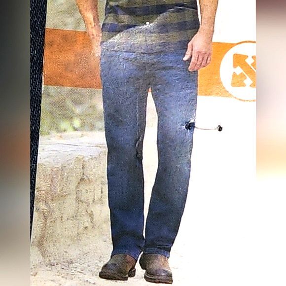 Wrangler NWT Five Star Flex Medium Dark Wash Relaxed Fit Men's Jeans Size 42X30 - Picture 8 of 8